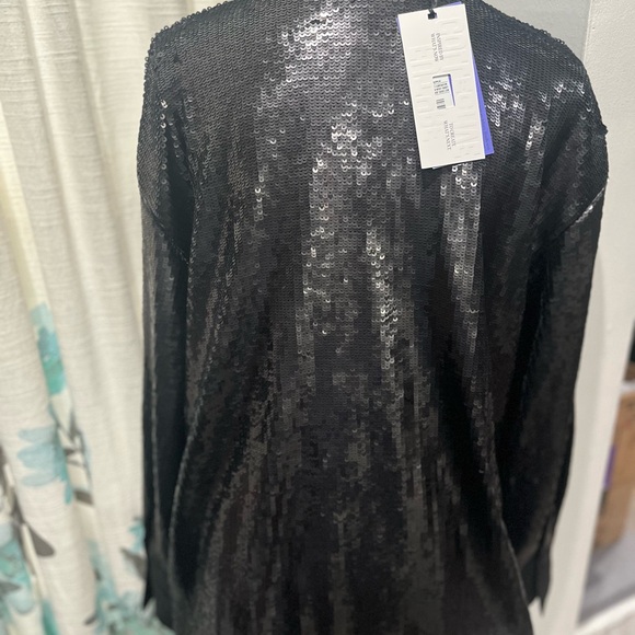 NWT/Future Collective Kahlana Barfield Long Sleeve Sequin Button-Down (Size L) - Picture 6 of 7